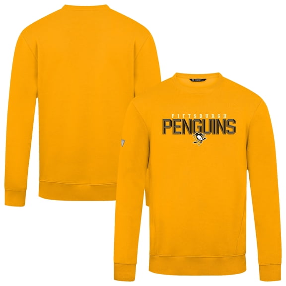 Men's Levelwear Gold Pittsburgh Penguins Zane Carve Pullover Sweatshirt