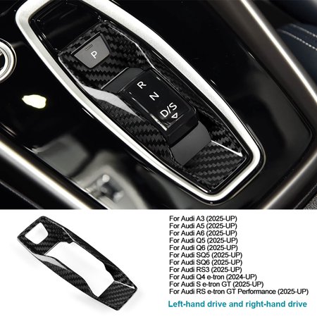 Real Dry Carbon Fiber For Audi A3/A5/A6/Q5/Q6/SQ5/SQ6/RS3 S e-tron GT/RS e-tron GT 2025-UP Q4 e-tron 2024-UP Car Gear Shift Trim.