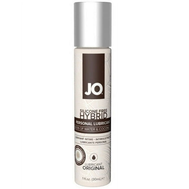 System JO Coconut Oil & Water Blend Based Lube, Silicone-Free Hybrid Thick Cream Lubricant
