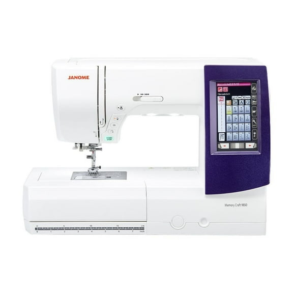 Restored Janome Horizon Memory Craft 9850 Embroidery and Sewing Machine with 200 Built-In Stitches and LCD Full Color Touchscreen (Refurbished)