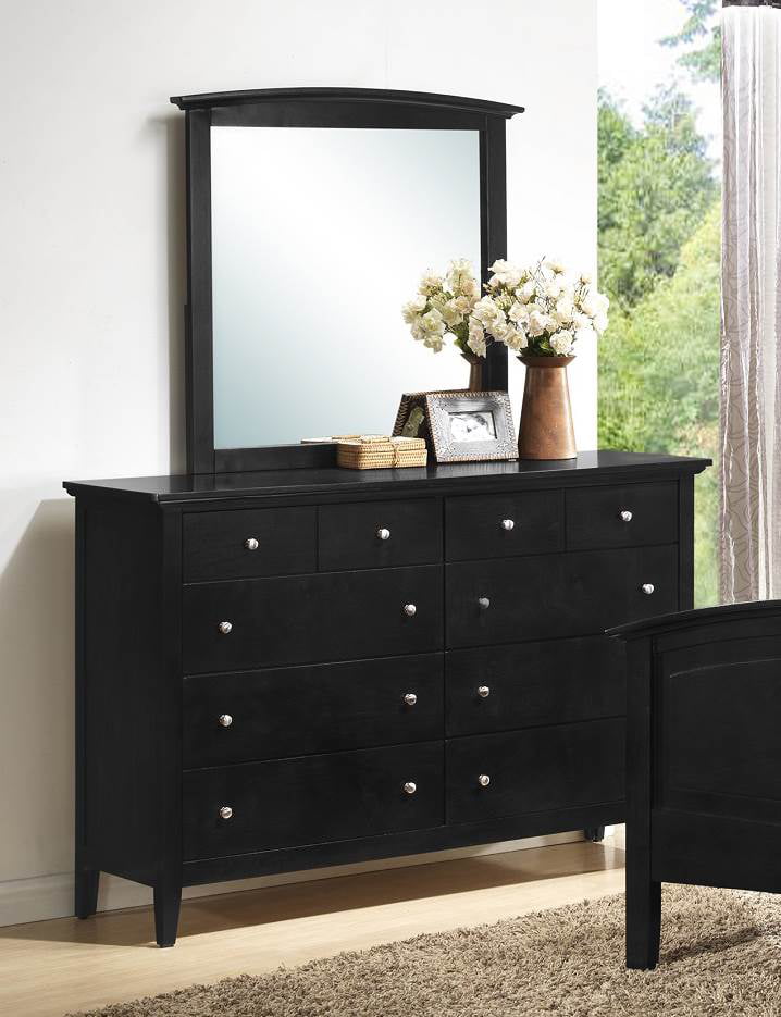 Dresser With Mirror In Black Com, Black Dresser Rooms To Go