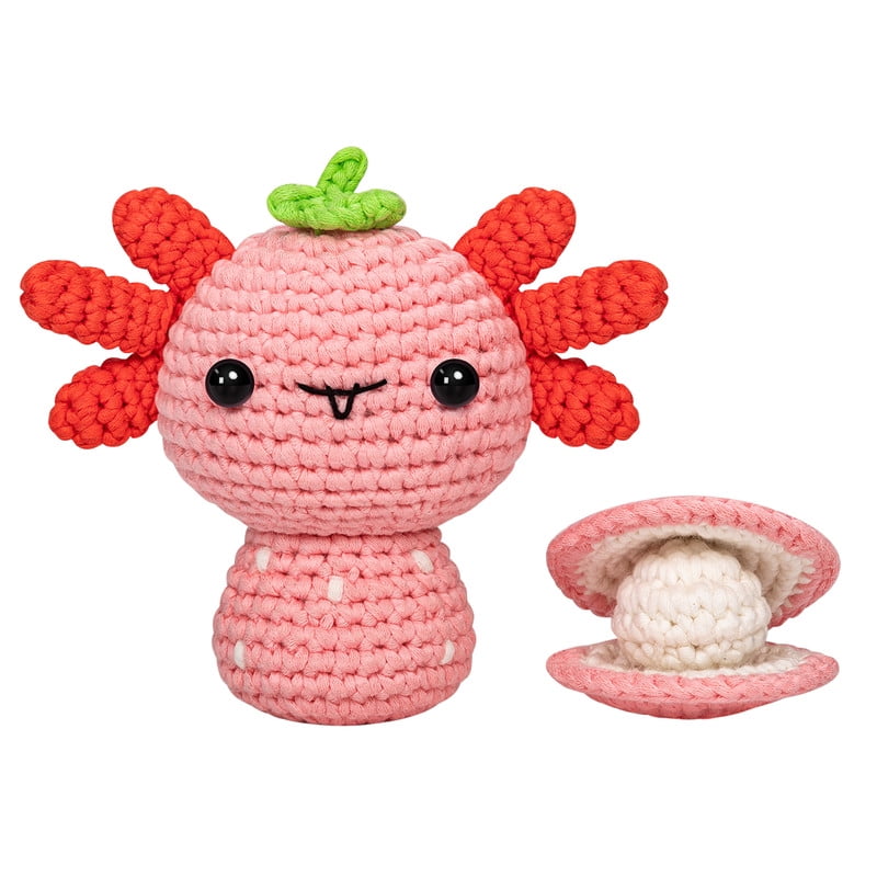 Mewaii® Crochet Blueberry Cow with Sample Plush Crochet Kit for Beginners  with Easy Peasy Yarn