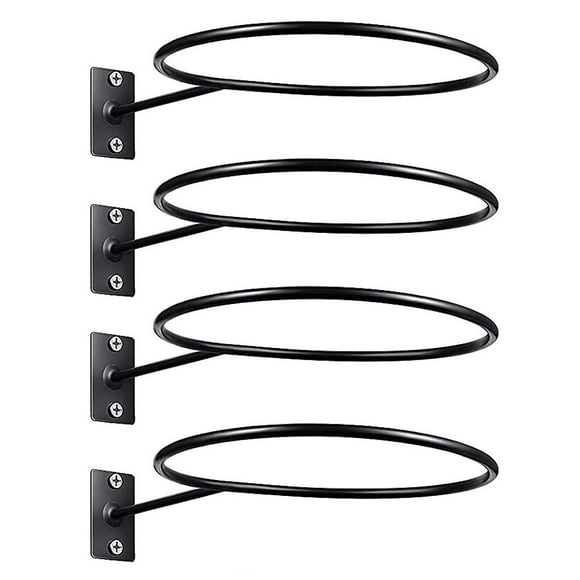 4Pcs Wall Mount Ball Holder Multifunctional Football Basketball Display Rack Strong Iron Storage Hanger for Hat Motorcycle Helmet Volleyball Rugby
