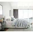 thumbnail image 3 of Hand-Tufted Pale Blue Modern Grid Area Rug, 4X6, 100% New Zealand Wool, 3 of 5