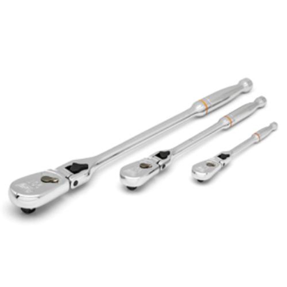 Gearwrench81276T 3 Pc 1/4in., 3/8in. And 1/2in. Drive 90 Tooth Locking