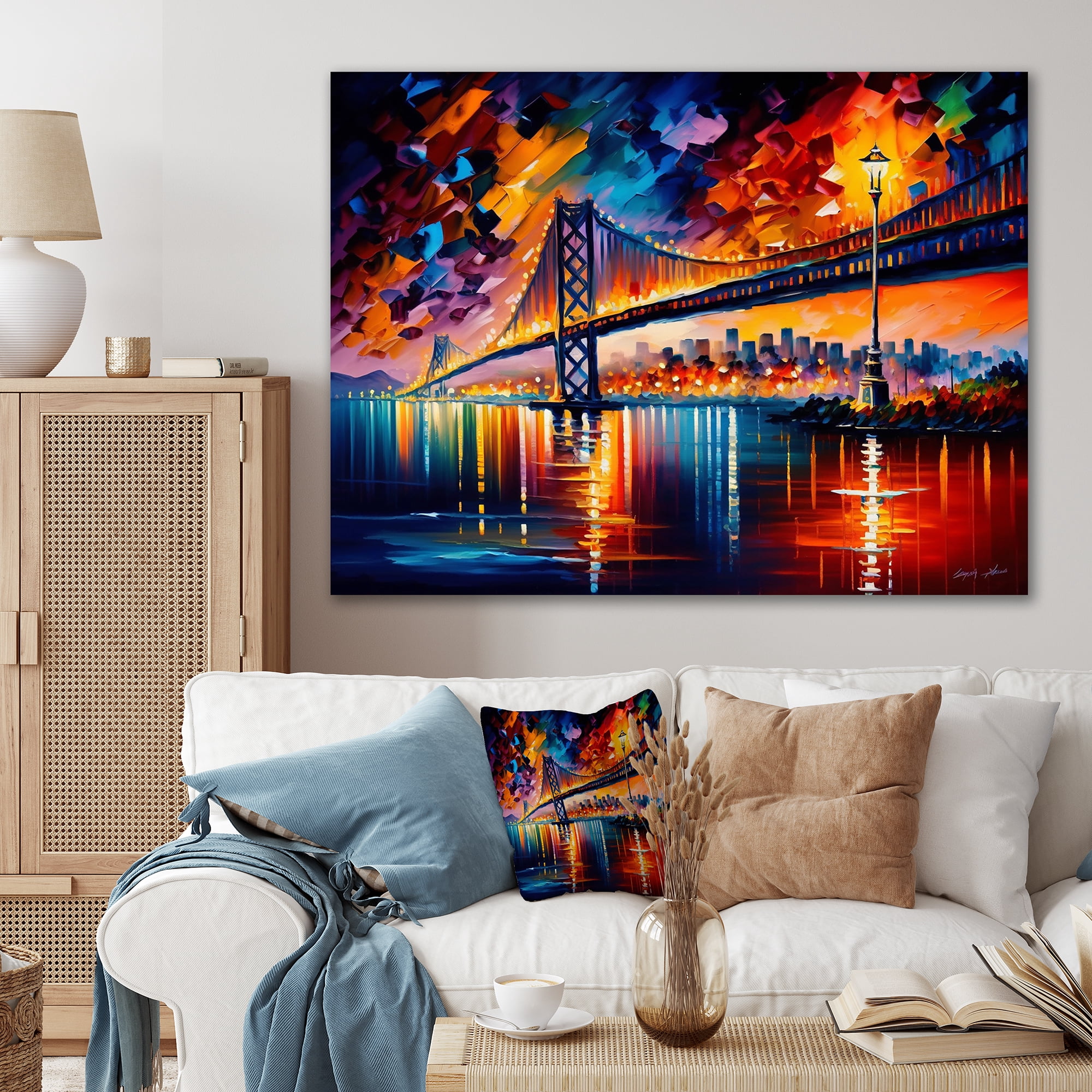 Designart Colorful San Francisco III Canvas Wall Art