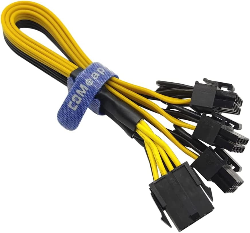 (CPU to GPU) CPU 8 Pin Female to 3X PCIe 8 Pin (6+2) Male Adapter