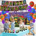 thumbnail image 4 of Turtle Ninja  Birthday Party Supplies, Ninja Birthday Party Decorations Set Include Banners, Background, Balloons, Cupcake Toppers, Cake Topper for Kids Teenage Party Favors, 4 of 6