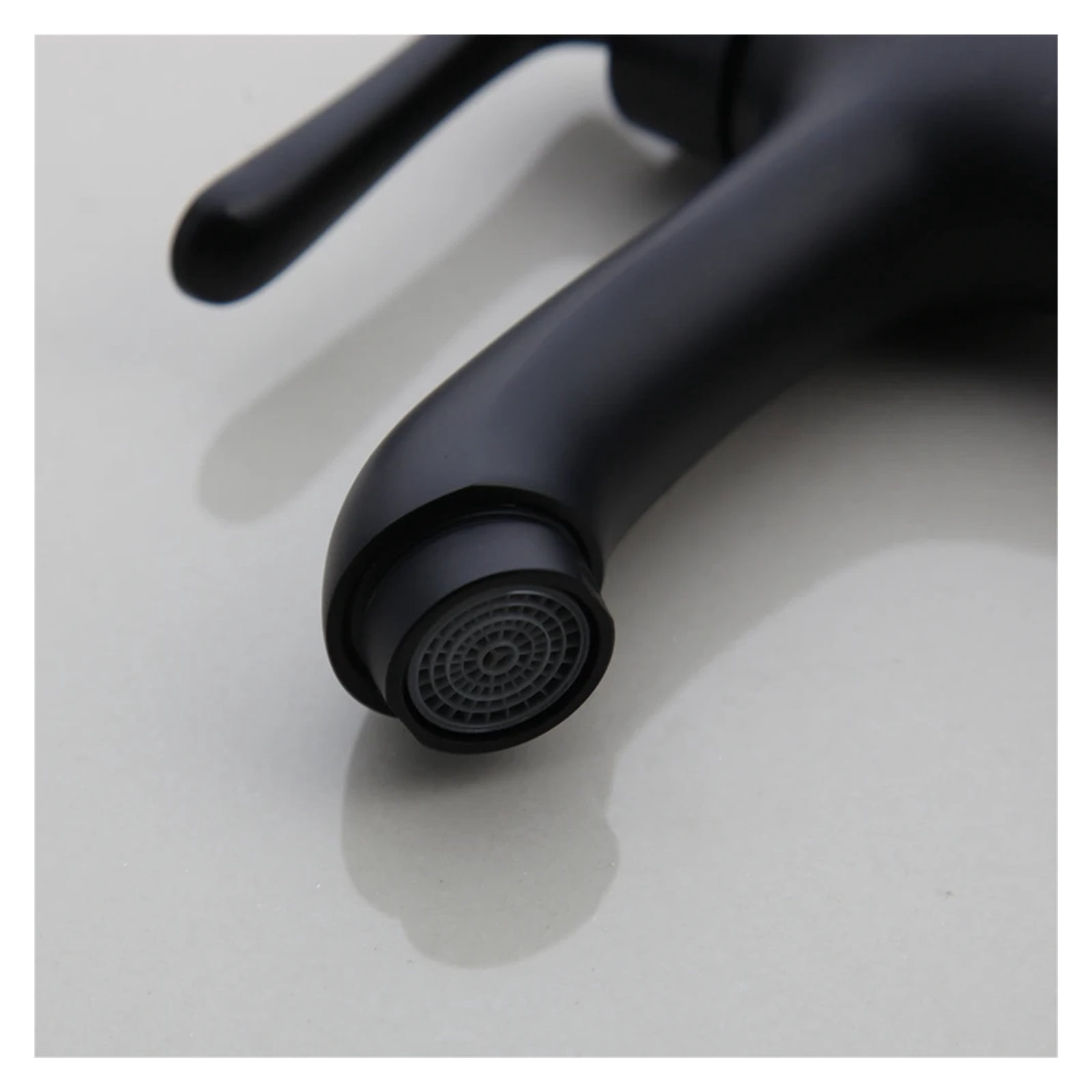 Matte Black Bathroom Faucet, Basin Sink Single Lever Only Cold Faucet, Deck Mounted Washbasin Spray Spout Bathtub Tap ,Leakproof Design