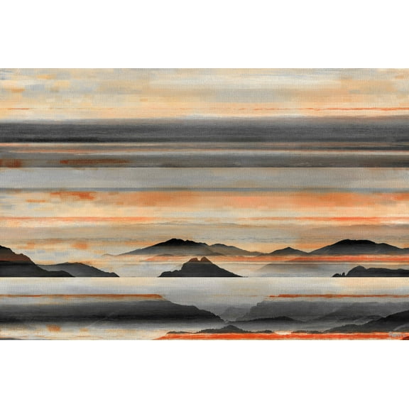 "Hidden Mountains" Painting Print on Wrapped Canvas