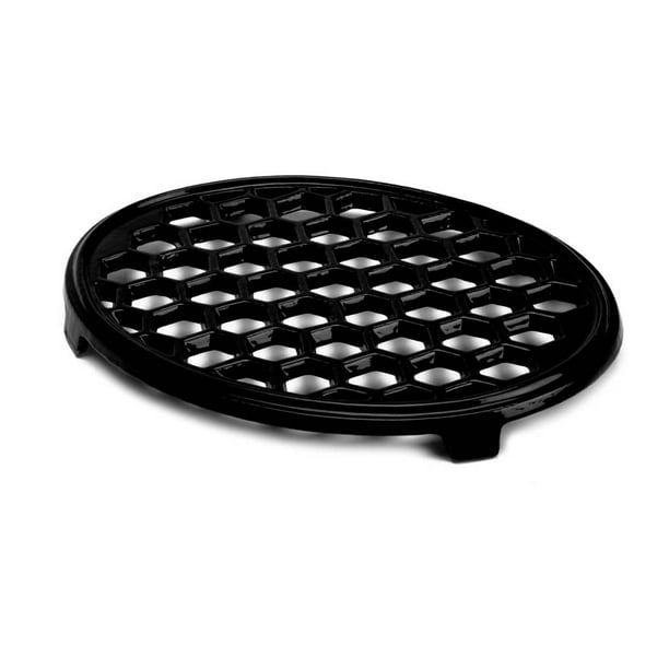 Cast Iron Trivet for Wood Stoves, 10.5 x 7.5", Black