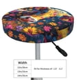 thumbnail image 4 of Round Bar Stool Seat Covers, Colorful Daisy Sunflower Cow Elastic Round Chair Cover Stool Seat Slipcover Bar Stool Cushions Round Pad for 12-14 inch, 4 of 7