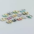 thumbnail image 5 of QQTDFG SMALL Sterling Silver Baguette CZ Zirconia Boho Huggie Hoop Earrings A4137-H - Gold with Colored Stone, 5 of 9