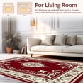 thumbnail image 2 of ODIKA 4' x 6' Machine Washable Non-Slip Area Rug, Middle Eastern Medallion High Traffic Rug, Red, 402030, 2 of 7