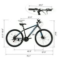 thumbnail image 2 of UBesGoo 27.5in Mountain Bike 21 Speed for Adult with Disc Brakes & Suspension, Black, Blue, 2 of 7