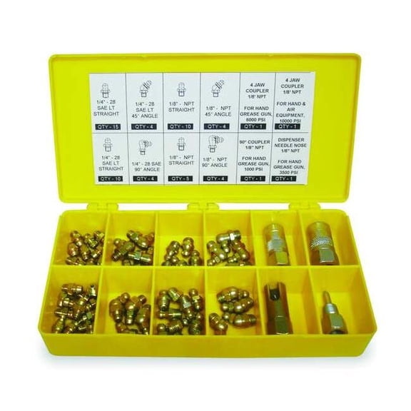Westward Grease Fitting Kit,General All Purpose 2CAN7