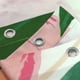 thumbnail image 5 of Cortinas de ducha de tela impermeables con 12 ganchos, estampado de frutas y flores, 180x180 cm, rosa melocotón, 5 of 5