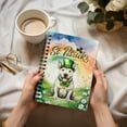 thumbnail image 3 of Happy St. Patrick’s Day Bull Terrier with Green Hat Shamrocks Rainbow Spiral Bound Journal Bully Dog Lovers Gifts Idea 5x7in Spiral Notebook - 03007, 3 of 5