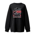 thumbnail image 2 of Gibobby Sudadera de mujer Sudadera de forro polar de gran tamaño con cuello redondo y manga larga con hombros caídos(Negro,CH), 2 of 3