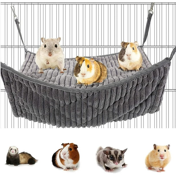 Small Animal Hammock Ferret Bed Hammock and Tunnel Cage for Rat Hamster Squirrel Sugar Glider Guinea Pig Accessories Ferret Hanging Tunnel Cage