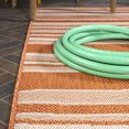 thumbnail image 4 of JONATHAN Y SANTA MONICA 2 x 8 Runner Rug, Castara Wavy Stripe - Orange/Cream, SMB205B-28, 4 of 9
