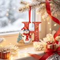 thumbnail image 5 of Cififendec Christmas 26‑Letter Acrylic Hanging Ornaments, Snowman Alphabet Pendant Decor for Xmas Tree Gift Bag Window Holiday Decor, 5 of 6