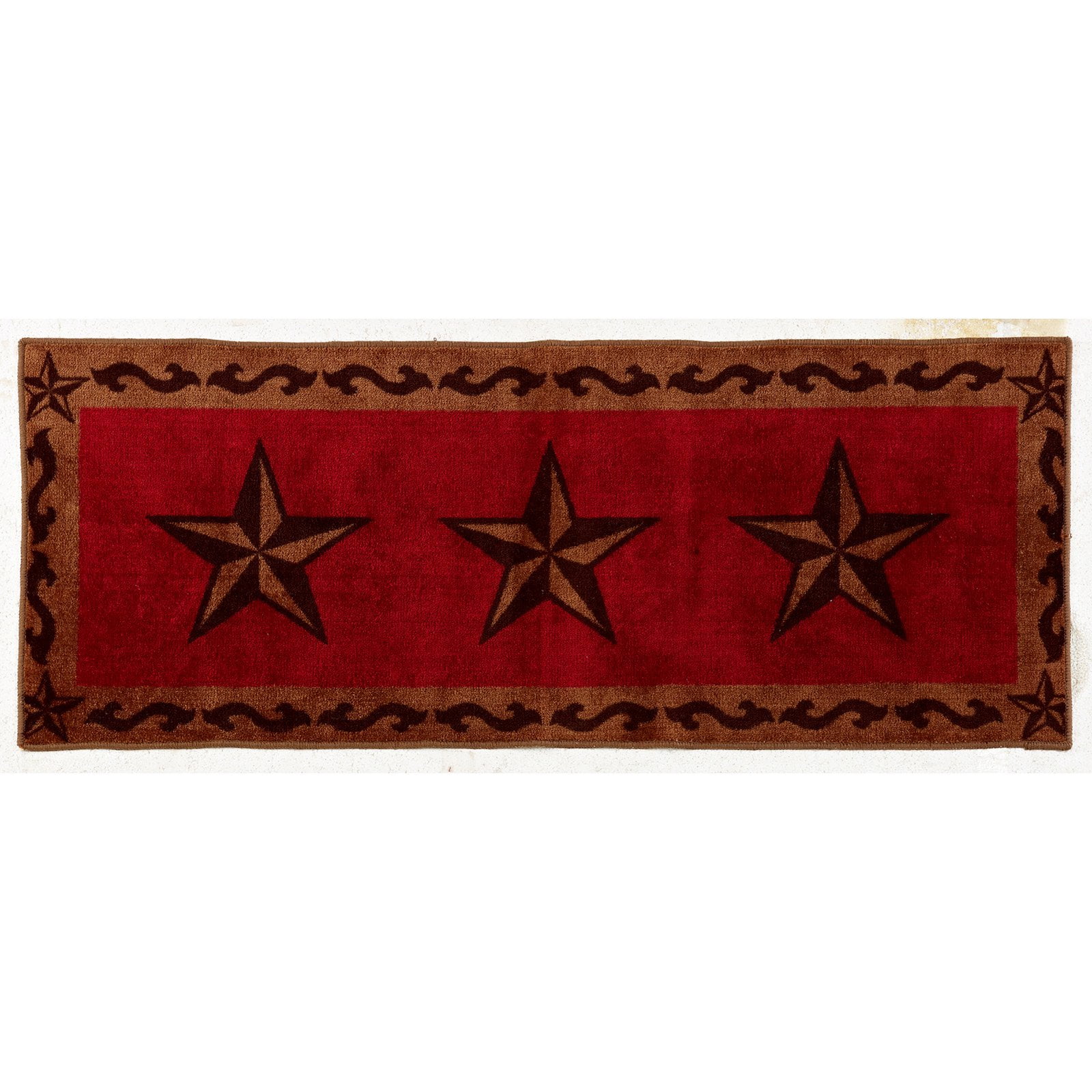HiEnd Accents Star Print Bath Rug 60 x 24 in.
