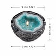 thumbnail image 2 of Pink Geode Style Resin Candle Holder Ornament, Scented Candle, Rustic Bedroom Decor, Candle Holder Decor, 4.5X2.5 Inch Vintage Resin Craft for Backyard Balcony Home Accent, 2 of 5