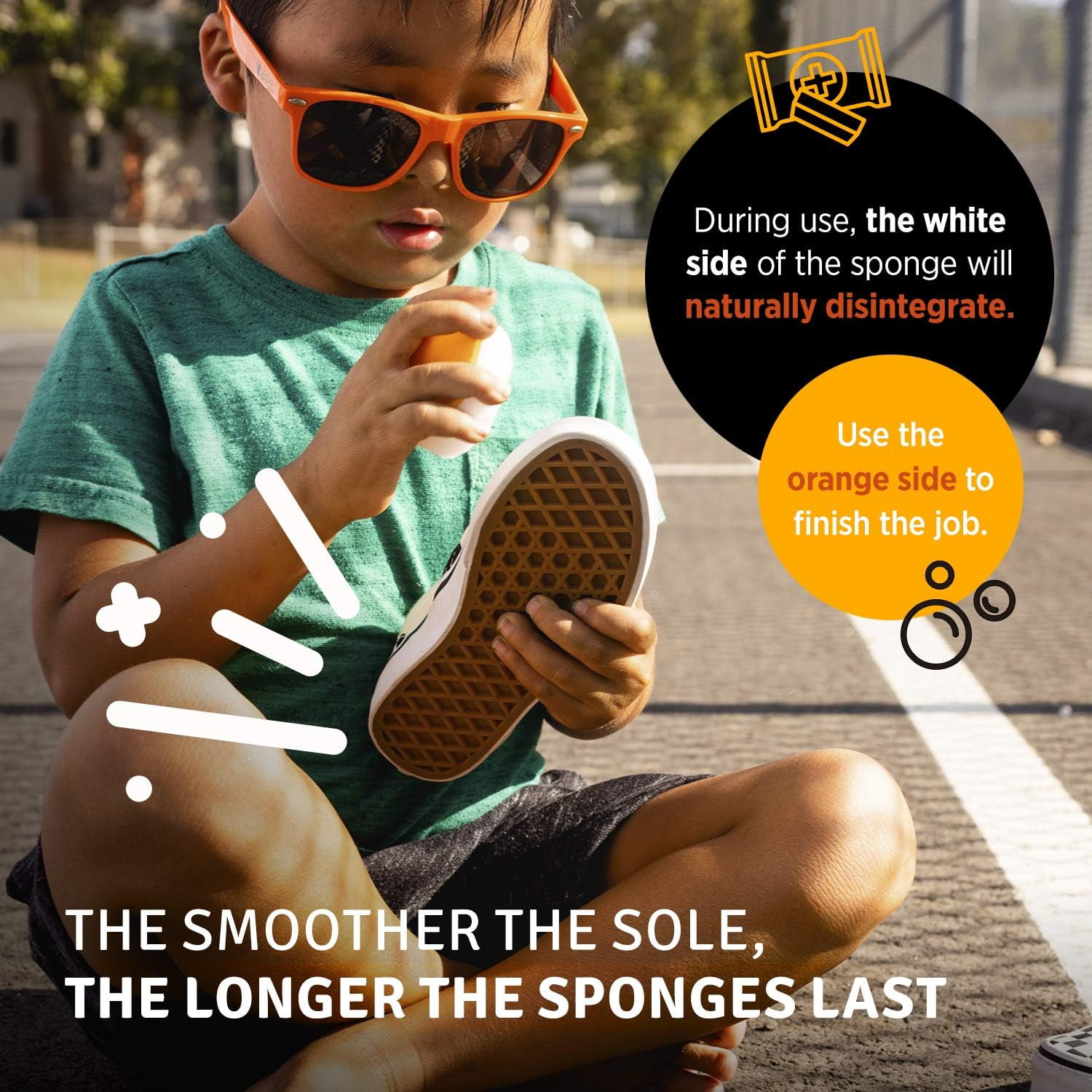 Sneakerasers  Shoe Cleaning Sponge, Pre-Moistened, 3-Pack