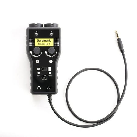 Sima Video Mixer (Saramonic SR-SmartRig+ 2-Channel XLR/3.5mm Microphone Audio Mixer with Phantom Power Preamp & Guitar Interface for DSLR Cameras, Camcorders &)