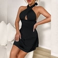 thumbnail image 3 of Summer Fashion Cross-Neck Pure Desire Pleated Sexy Dress, 3 of 4