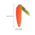 thumbnail image 2 of 2pcs Woolen Yarn Carrot Crochet Knit Vegetable Carrot Toy Photo Photography Props, 2 of 9