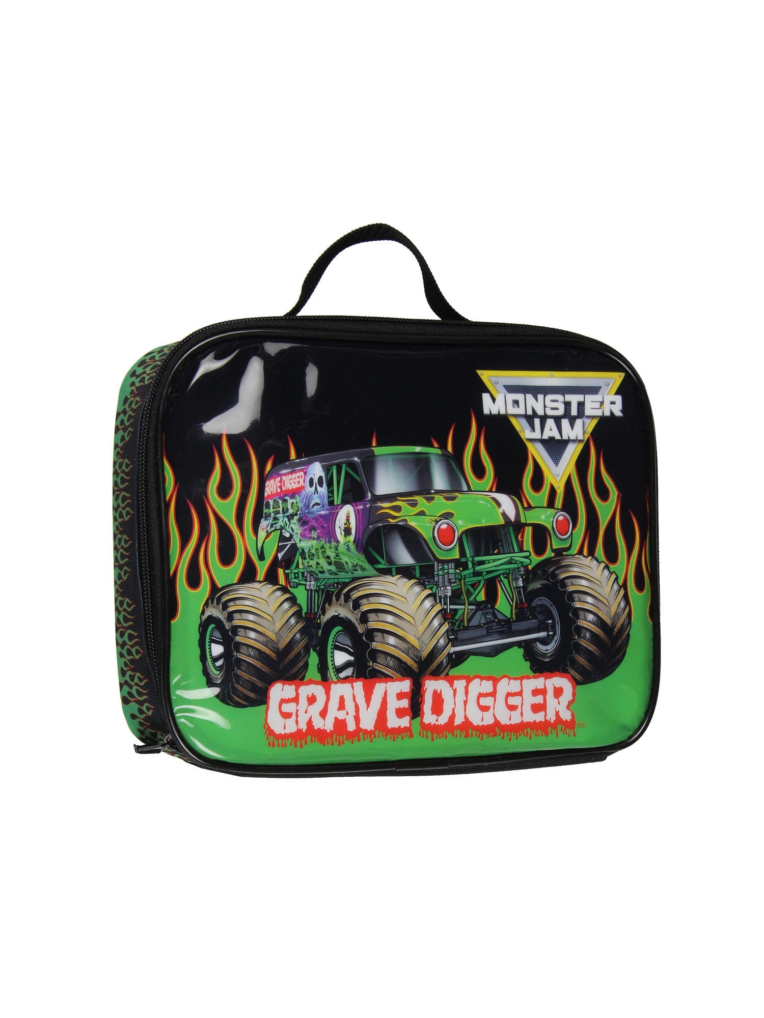 Monster Jam Grave Digger Single Compartment Insulated Big Large Lunch Box Bag 10"