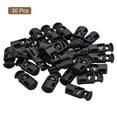 thumbnail image 3 of Unique Bargains 30Pack 5.5x3mm Cord Lock Plastic Single Hole Spring Toggle Stoppers, Black, 3 of 5