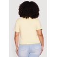thumbnail image 4 of Women's Plus Size Distressed London Graphic Knot Front Tee, 4 of 4