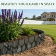 thumbnail image 5 of 4W Double-Sided Pebble Print Galvanized Steel Garden Edging, 6" x 19.69' Flexible Corrugated Landscape Border for Flower Beds, Lawns, and Tree Rings, 5 of 9