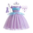thumbnail image 1 of 2023 Vestido de sirenita para niñas Disfraz de princesa Ariel de Disney Vestido con volantes de encaje Niños Fiesta de cumpleaños de Halloween Traje de cosplay 5-6T (Etiqueta 130) Gao Jinjia LED, 1 of 2