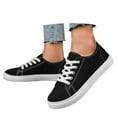 thumbnail image 3 of Casual Shoes for Women Shoes Fashionable Unisex Lace Up Canvas Sneakers Comfortable Flat Breathable Everyday Wear For Women Men, 3 of 9