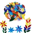 thumbnail image 2 of 300 piezas de mosaico de mezclados, hojas de flores cortadas para decoración, 2 of 9