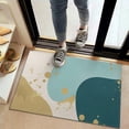 thumbnail image 2 of Teal Gold Splash Marble Door Rugs,Washable Non Slip Door Mats Indoor,Decorative Door Mats,Entry Mat Indoor for Entrance,Bedroom,Kitchen,Bathroom,20"x32", 2 of 6