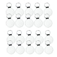 thumbnail image 1 of 20x PU Leather Blank Keychain DIY Keys Holder Key Chain Keyring Craft Making, 1 of 8