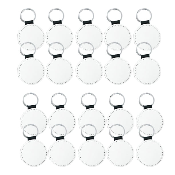 Lvero de 20 Piezas, de Transferencia Por Sublimación en Bnco, Soporte para , Kit de , Fabricación , E Sunnimix Llavero en blanco