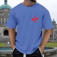 thumbnail image 2 of Chemise Vintage Décontractée Imprimée Partielle Col Rond Manches Courtes pour Hommes Fête du Canada, 2 of 6