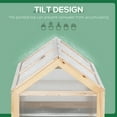 thumbnail image 5 of AsterOutdoor Raised Garden Bed with Polycarbonate Greenhouse Cover, Wooden Cold Frame Planter Box, Fir Wood & Galvanized Steel, 48 x 24 x 32 in, 5 of 10