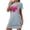 Light Blue, variant on Women's Sleepwear Nightgowns for Women,Fashion Print Medium Length Dress Oversized Short Nightgown Fashion Chest Print Short Sleeve Nightdress,S-XXL