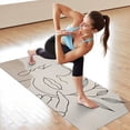 thumbnail image 6 of Brown Boho Line Art Face and Plant Pattern Hot Yoga Mat Towel Non Slip for Hot Yoga - Quick-Drying Yoga Mat Cover with 4 Corner Pockets with Travel Bag - Hot Yoga Towel Non Slip 70"x26", 6 of 6