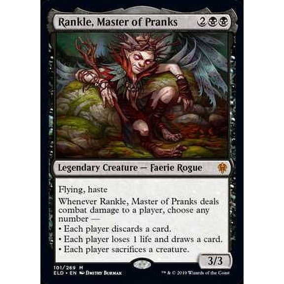 MtG Throne of Eldraine Mythic Rare Rankle, Master of Pranks (Foil) #101