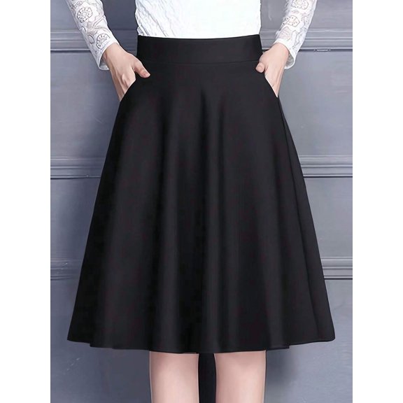 Women's Stylish Minimalist High-Waisted A-Line Skirt – Casual Style
