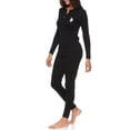 U.S. Polo Assn. Women's Ribbed Henley Long Underwear Thermal Set, 2