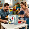 thumbnail image 3 of Electric Hover Hockey Set, LED Floating Puck Game with 2 Pushers, Interactive Tabletop Toy for Family Party(xxw), 3 of 5